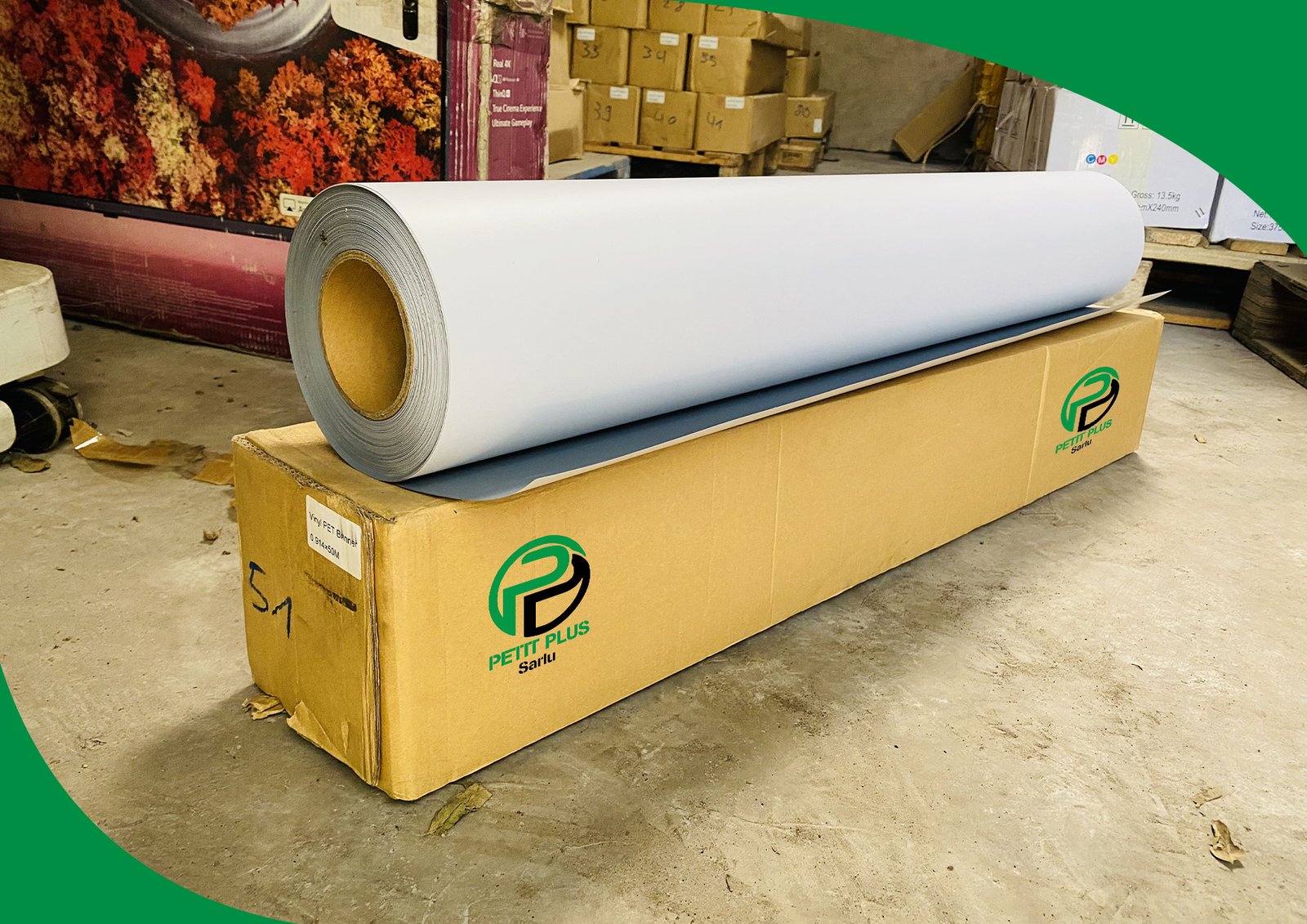 Roll-up Film Pet Back Grey & White